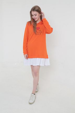 تونیک نارنجی زنانه بافتنی SP SPLASH - کد 883593434