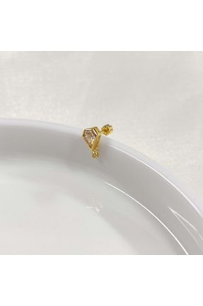 گوشواره غضروفی نقره طلائی Güler Yüzlü Silver - کد 842307830