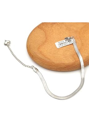 دستبند استیل (فولاد) سفید زنانه استیل (فولاد) Güler Yüzlü Silver - کد 384411047
