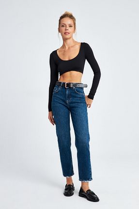 شلوار جین آبی زنانه رگولار cracpot - کد 865186288