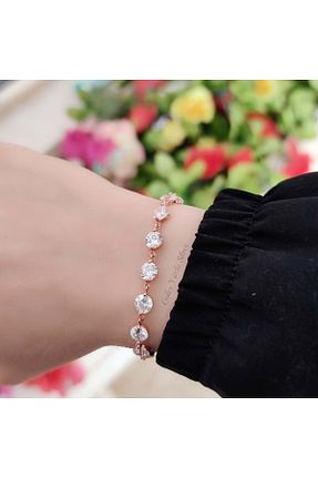دستبند نقره طلائی زنانه 925 عیار Gys - کد 34634471