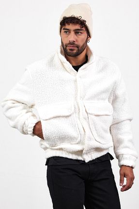 کاپشن سفید مردانه رگولار MADZEYMODA - کد 865200873