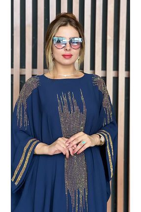 لباس مجلسی حجاب آبی زنانه یقه دوچرخه HellyGroup - کد 865224794