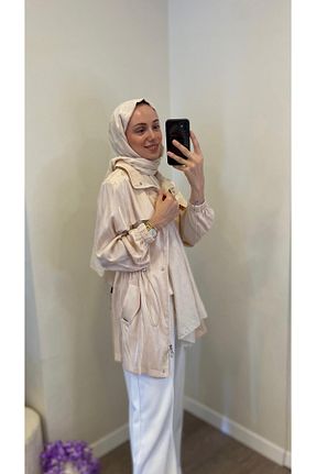 کلاه و ابایا بژ زنانه پلی استر Levidor - کد 865228252