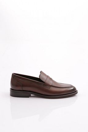 کفش کلاسیک قهوه ای مردانه چرم خالص Dgn - کد 865229500