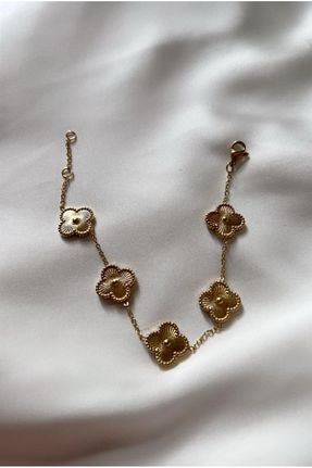 دستبند استیل (فولاد) طلائی زنانه استیل ضد زنگ FESA - کد 865250176
