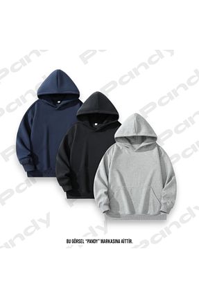 سوئیشرت مشکی زنانه ساده pandy - کد 864987285