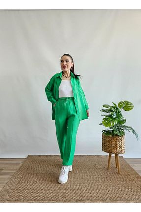 ست بالاتنه و پائین تنه سبز زنانه بافتنی Altı Üstü Butik - کد 865247655