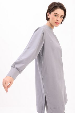 تونیک حجاب طوسی زنانه پنبه پلی استر ALLDAY - کد 865250646
