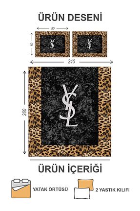 روتختی دونفره مشکی مخمل Doruklar Home Collection - کد 834281827