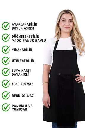 دستکش و پیشبندآشپزخانه مشکی sevilya - کد 737238169