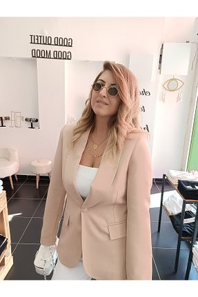 کت بژ زنانه اسلیم فیت SMGBUTİK - کد 865258531