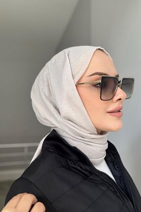 شال طوسی زنانه پنبه ای Byedauzunlar - کد 865259395