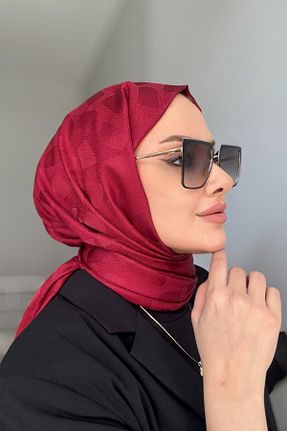 شال زرشکی زنانه Byedauzunlar - کد 865261207