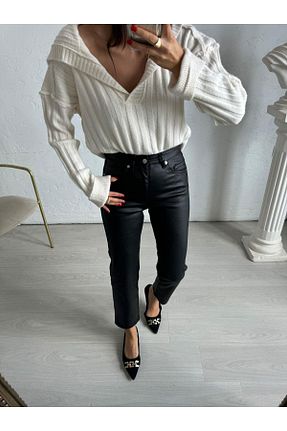 شلوار جین مشکی زنانه پاچه لوله تفنگی Bade Butik - کد 864768931