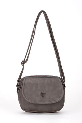 کیف دوشی طوسی زنانه چرم مصنوعی essbag - کد 865320980