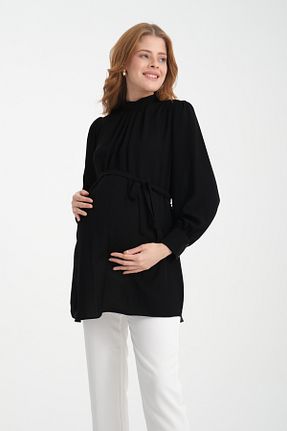 بلوز بارداری مشکی زنانه ویسکون KATLİN MATERNİTY WEAR - کد 811345193