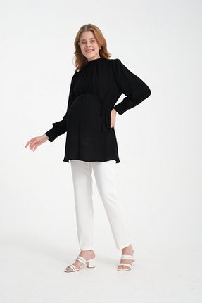 بلوز بارداری مشکی زنانه ویسکون KATLİN MATERNİTY WEAR - کد 811345193