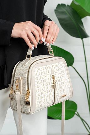 کیف دوشی بژ زنانه چرم مصنوعی Just Polo - کد 923489231