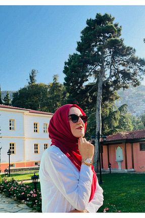 شال زرشکی زنانه Butik - کد 865328989