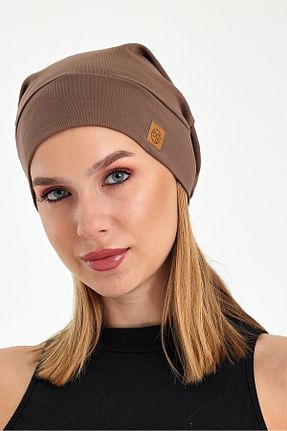 کلاه پشمی قهوه ای زنانه پنبه ای Butikgiz - کد 865333034