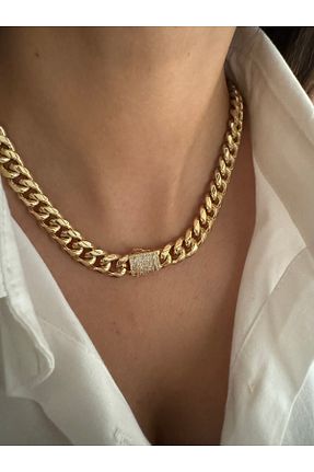 گردنبند استیل ( فولاد ) طلائی زنانه استیل ضد زنگ Chiaro Accessory - کد 856636024