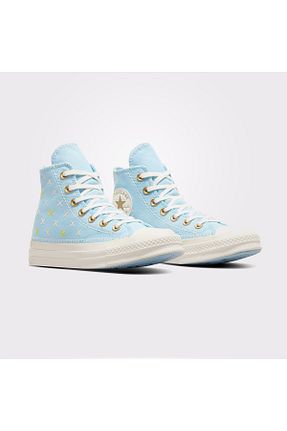 کفش اسنیکر آبی زنانه بند دار Converse - کد 865339707