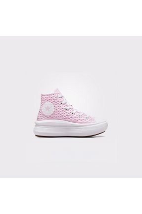 کفش اسنیکر صورتی بچه گانه بند دار Converse - کد 865340187