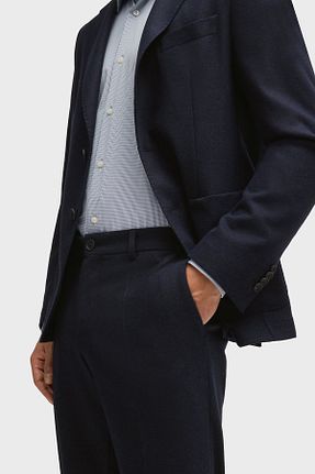 شلوار سرمه ای مردانه پشمی BOSS - کد 865340143