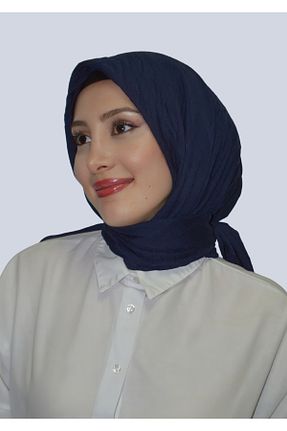 شال سرمه ای زنانه پنبه ای HeavenlyScarfs - کد 865350326