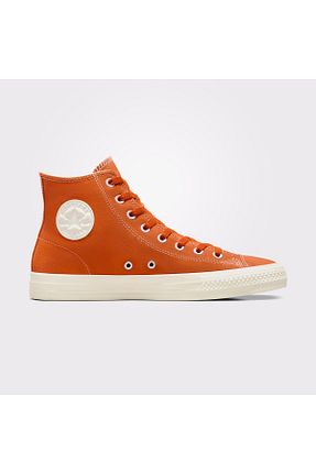 کفش اسنیکر نارنجی زنانه بند دار Converse - کد 865356490