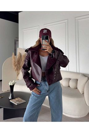 کت زرشکی زنانه Straight sinemkivanc co - کد 856338373