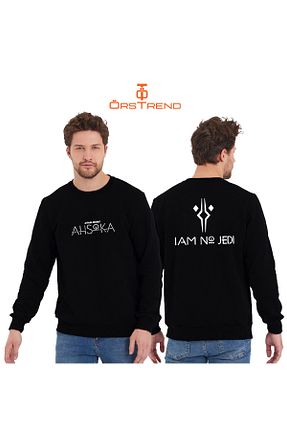 سوئیشرت مشکی زنانه چاپی ÖRSTREND - کد 865401777