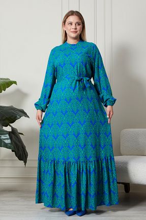 لباس سایز بزرگ سبز زنانه ویسکون Ferace - کد 828628976