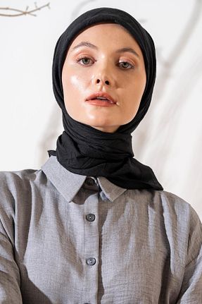 روسری مشکی پلی استر JAWEL - کد 865442893