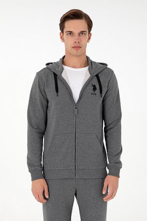 سوئیشرت طوسی مردانه ساده U.S. Polo Assn. - کد 865445143