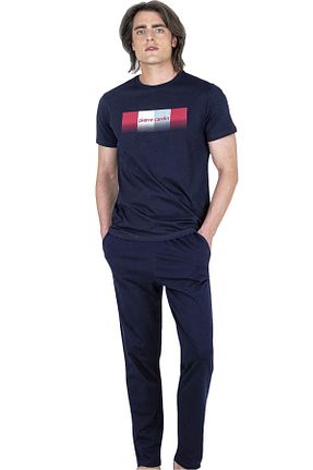 ست لباس راحتی سرمه ای مردانه ساده Pierre Cardin - کد 805564147