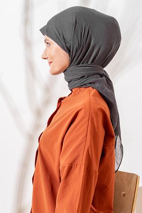 روسری طوسی پلی استر JAWEL - کد 865448776