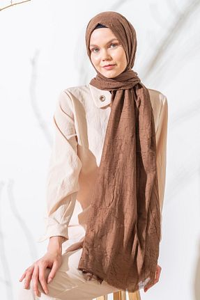 شال قهوه ای زنانه پلی استر JAWEL - کد 865452582