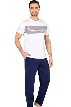 ست لباس راحتی سفید مردانه %100 پنبه Pierre Cardin - کد 683096065