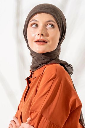 روسری قهوه ای پلی استر JAWEL - کد 865448045
