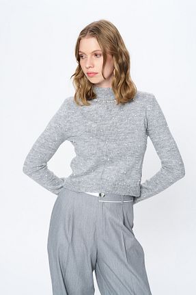 بلوز طوسی زنانه ساده Quzu - کد 852524999