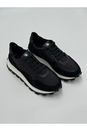 کفش اسنیکر مشکی زنانه بند دار Klay Shoes - کد 865458944