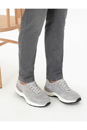 کفش کژوال طوسی مردانه چرم خالص Pierre Cardin - کد 865462939