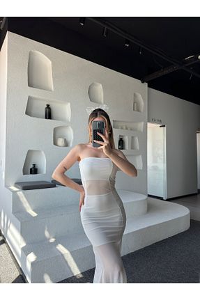 لباس سفید زنانه بافتنی HW Hills Woman - کد 834040256