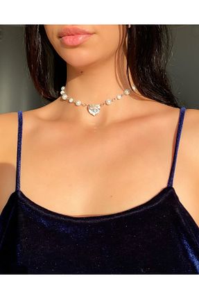گردنبند مروارید سفید نقره Pinky Lady - کد 865472248