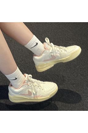 کفش اسنیکر سفید زنانه بند دار Nike - کد 865473419