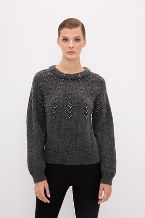 پلیور طوسی زنانه ساده adL - کد 865486106