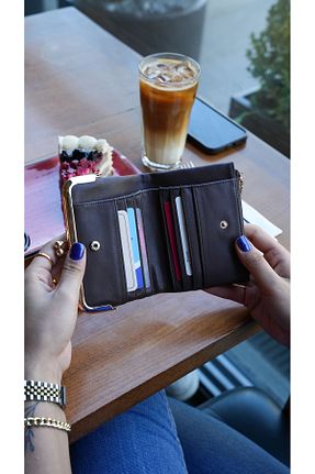 کیف پول قهوه ای زنانه ابعاد کوچک Crew Leather - کد 865490439