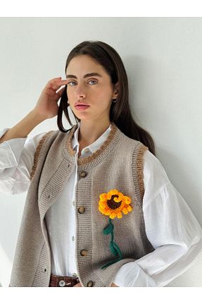 جلیقه طوسی زنانه اورسایز Retrobird - کد 865528992